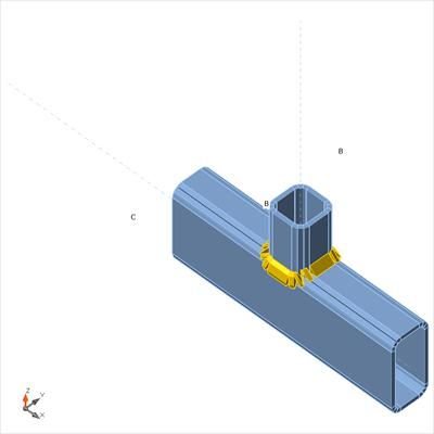 Modele IDEA StatiCa de l assemblage soude de tubes Viaduc Sud Annecy Haute-Savoie 74 L adresse precise n est pas renseignee dans la note