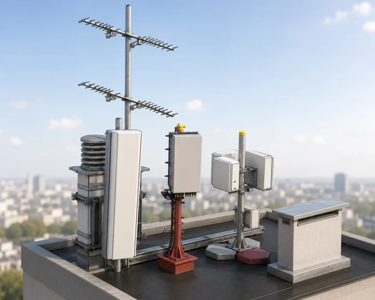 Structure antennaire S3 - antennes en toiture Paris Vaugirard - FRY Etudes